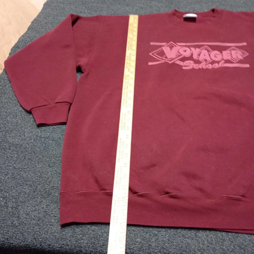 VINTAGE Voyager School Sweater Maroon‎ 2XL XXL Santee Heavyweight USA Made